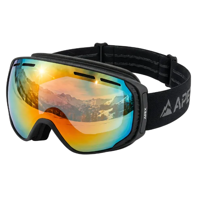 Ski Goggles with Mirrored Lenses