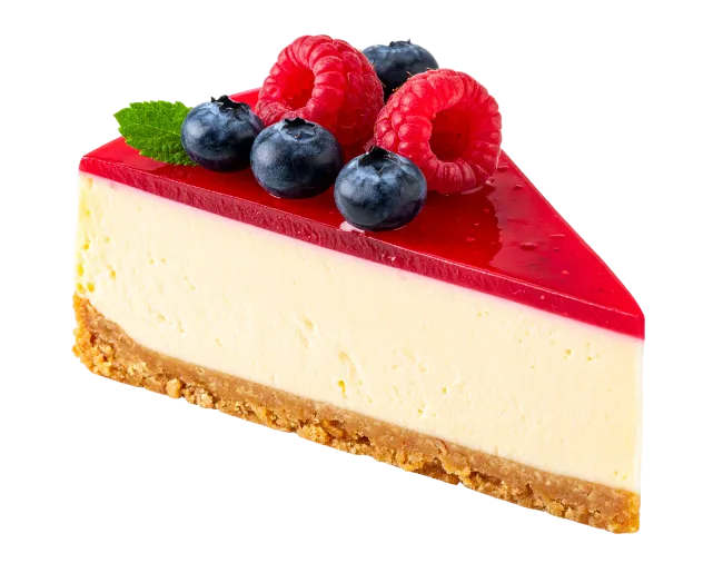 Slice of Cheesecake with Berries