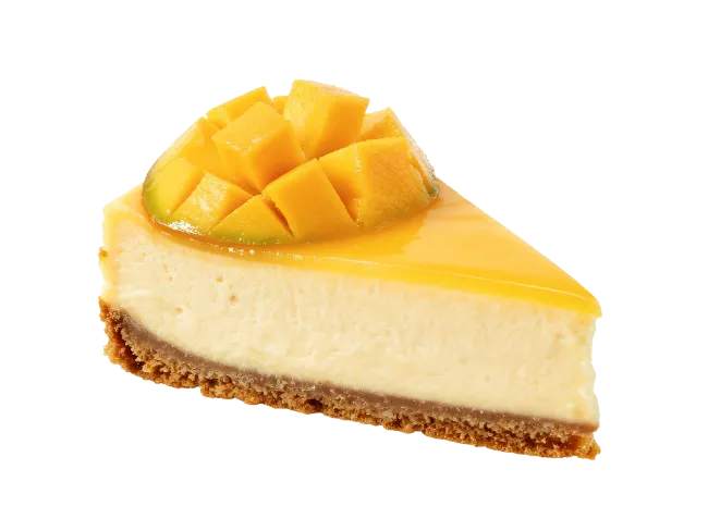 Slice of Mango Cheesecake