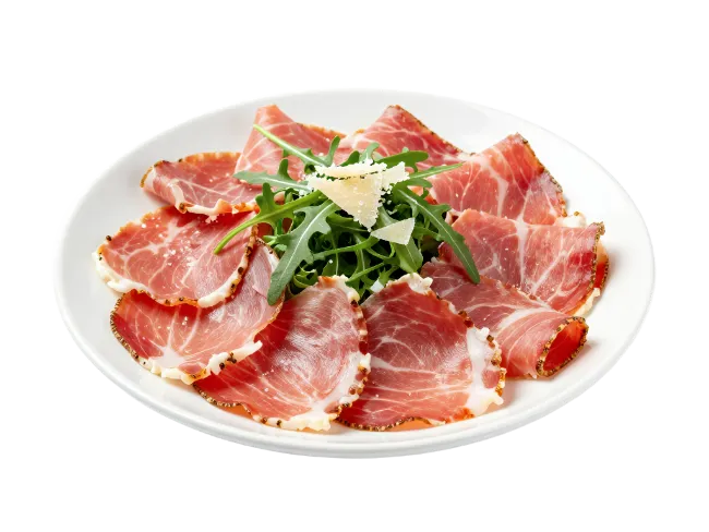 Sliced Cured Meat Plate with Arugula