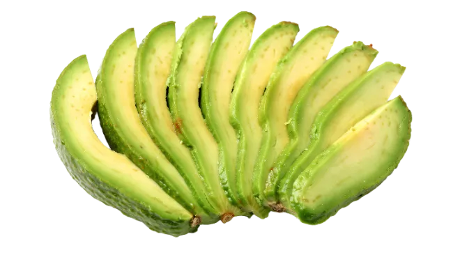 Sliced Fresh Green Avocado Arrangement
