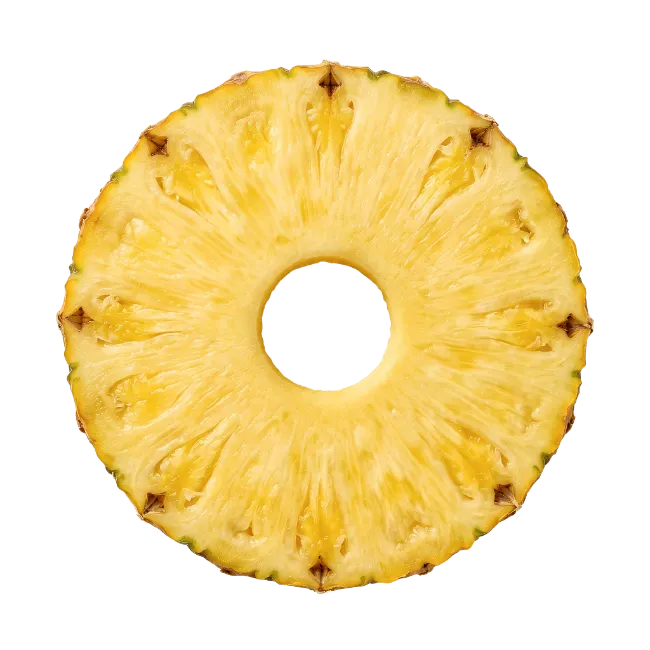 Sliced Pineapple Ring With Core Removed