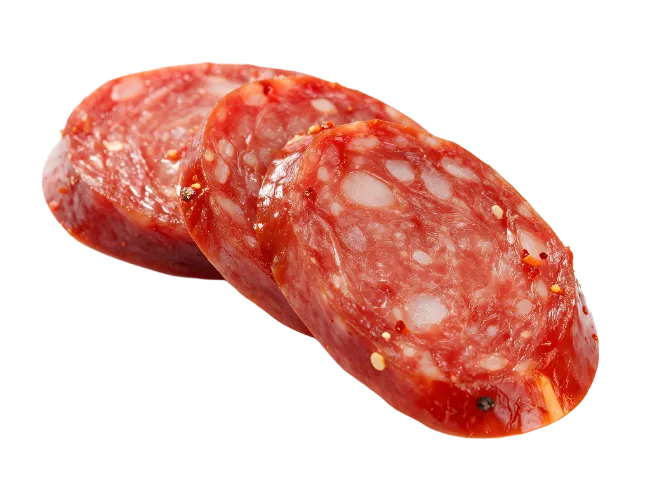 Sliced Spicy Salami Sausage