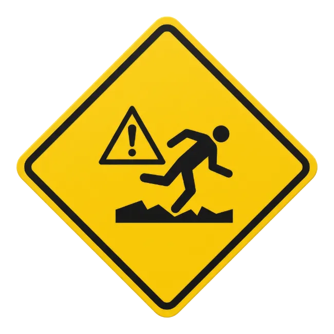 Slip Hazard Warning Sign