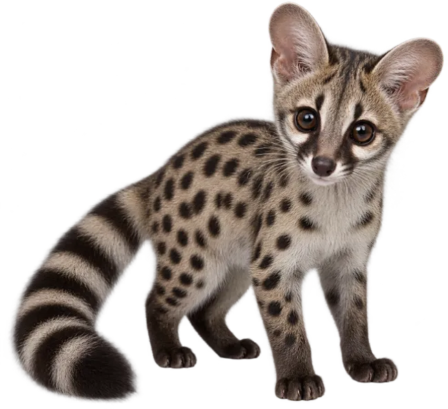 Small spotted genet wild animal standing