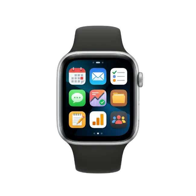 Smartwatch with Application Icons Display