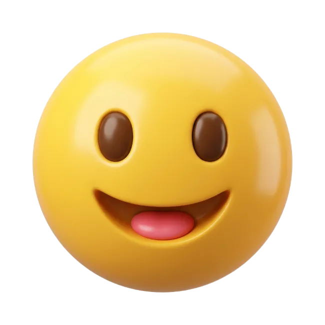 Smiling Emoji with Tongue Out 3D Icon
