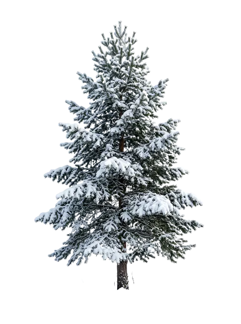 Snow Covered Evergreen Tree