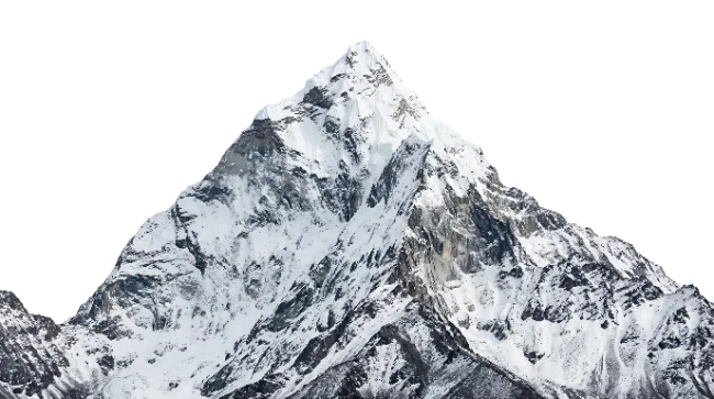 Snowy Mountain Peak Peak with Ice
