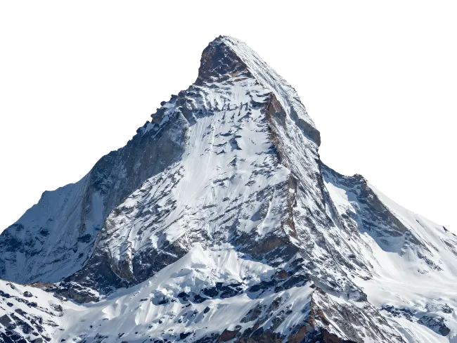 Snowy Mountain Peak Peak with Jagged Ridges