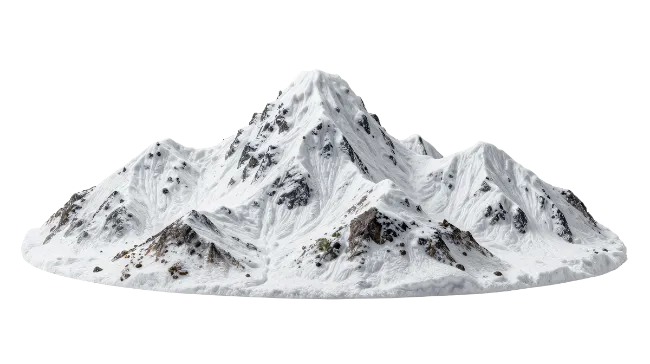 Snowy Mountain Range Peaks