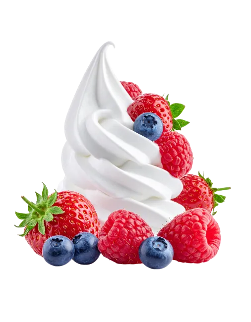 Soft Serve Ice Cream with Berries