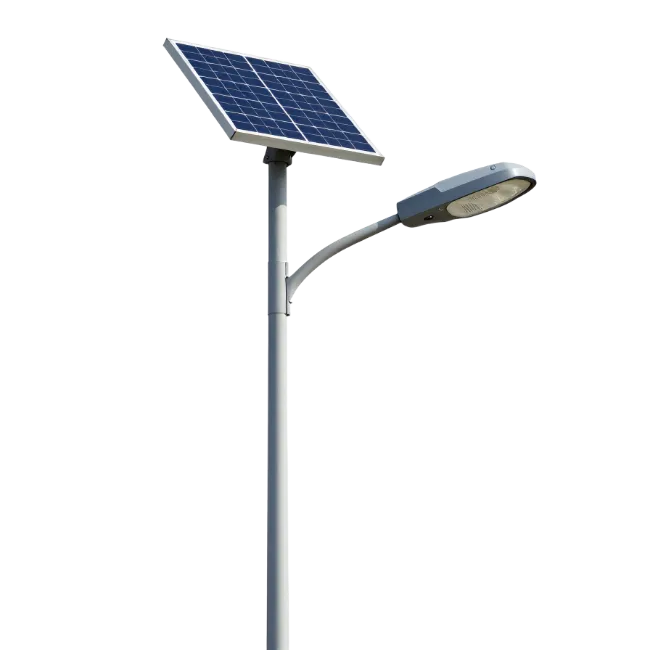 Solar Street Light Pole with Panel