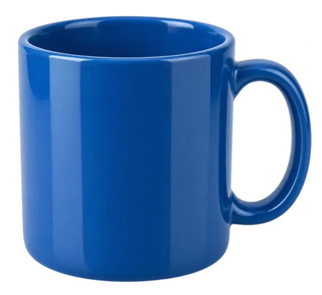 Solid Blue Ceramic Coffee Mug