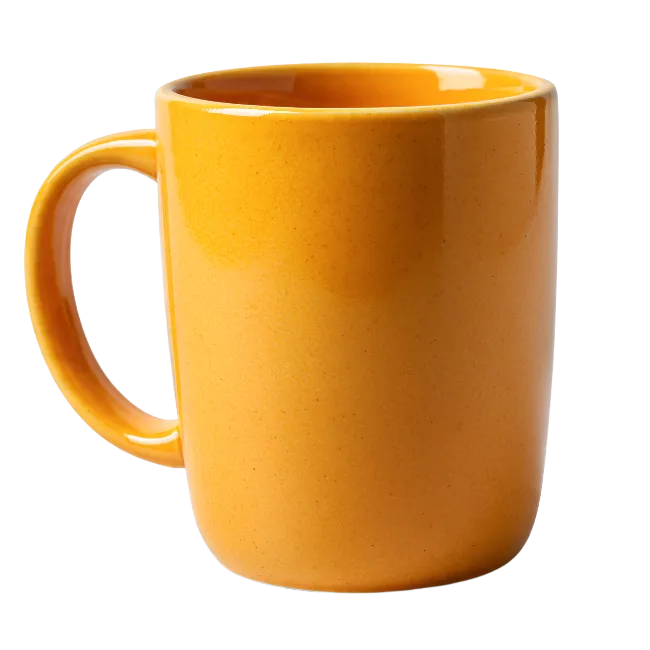 Solid Yellow Ceramic Coffee Mug
