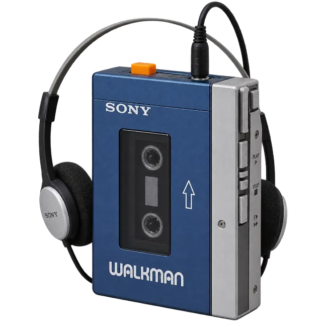 Sony Walkman Cassette Player with Headphones