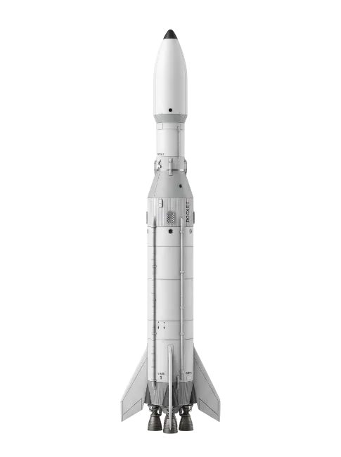 Space Rocket Launch Vehicle Isolated