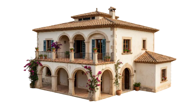 Spanish Style Villa House Architecture
