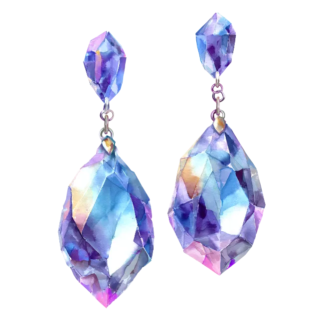 Sparkling Blue Crystal Earrings