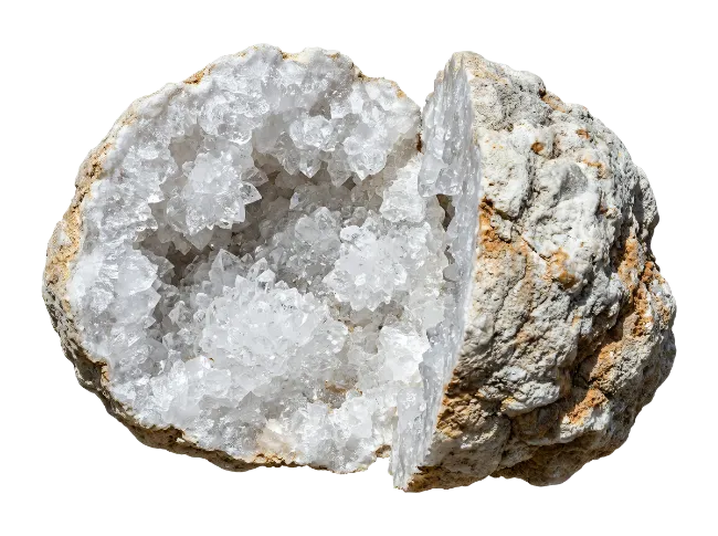 Sparkling Crystal Geode Cut Open