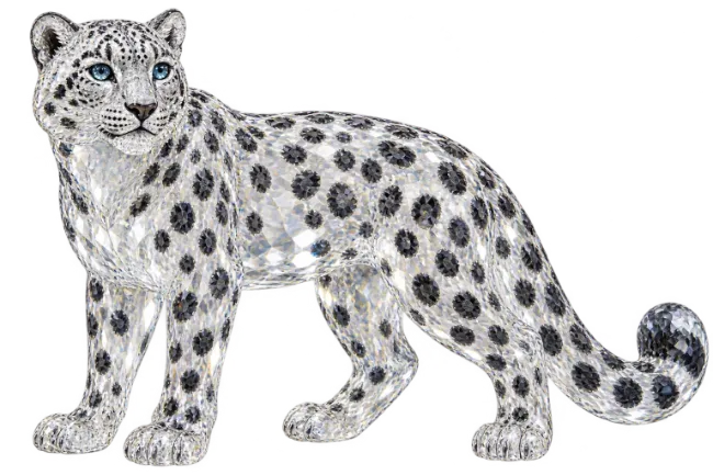 Sparkling Crystal Snow Leopard