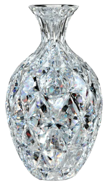 Sparkling Cut Crystal Glass Vase