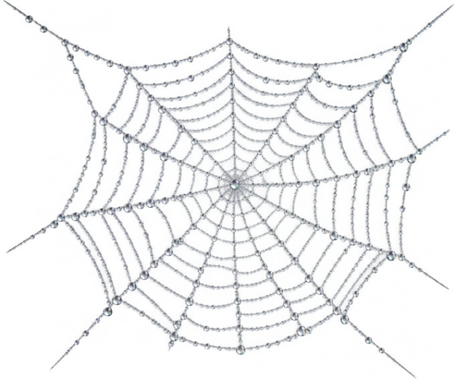 Sparkling Diamond Spider Web Illustration