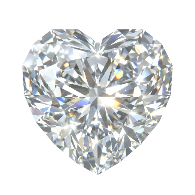 Sparkling Heart Shaped Diamond Gemstone