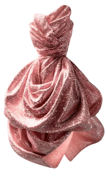 Sparkling Pink Satin Dress