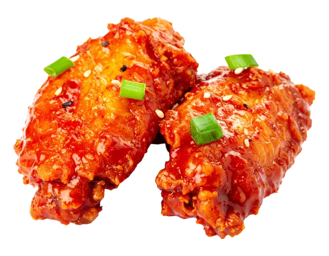 Spicy Glazed Chicken Wings with Green Onions