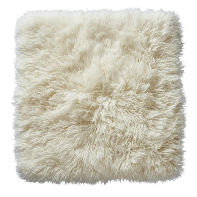 Square White Sheepskin Rug
