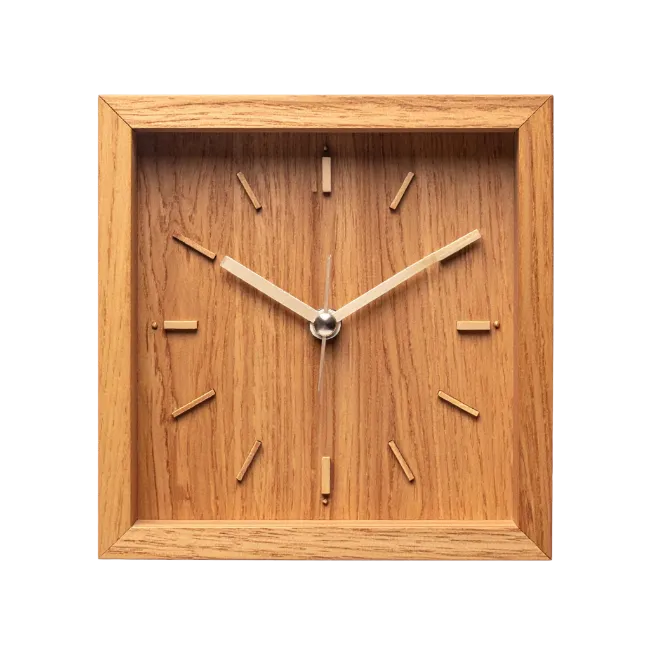Square Wooden Wall Clock