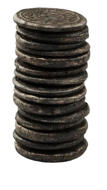 Stack of Ancient Silver Coins