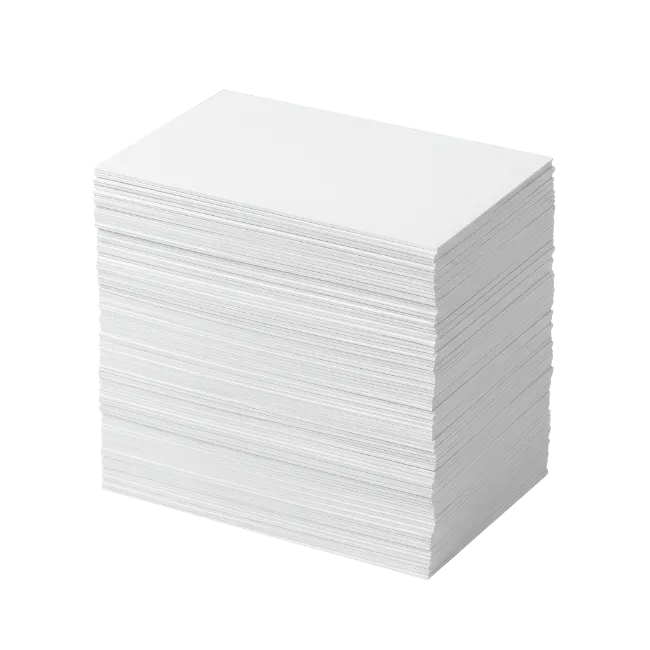 Stack of blank white paper sheets