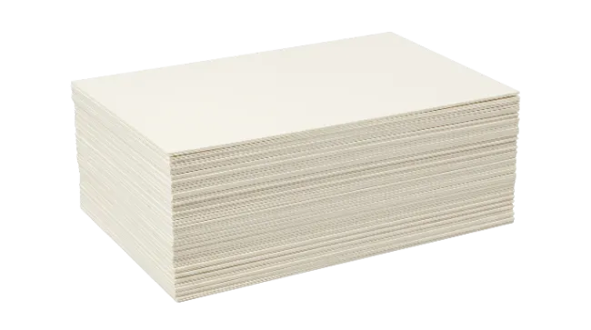 Stack of blank white paper sheets