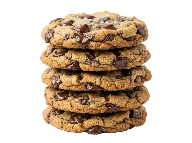 Stack of chocolate chip cookies