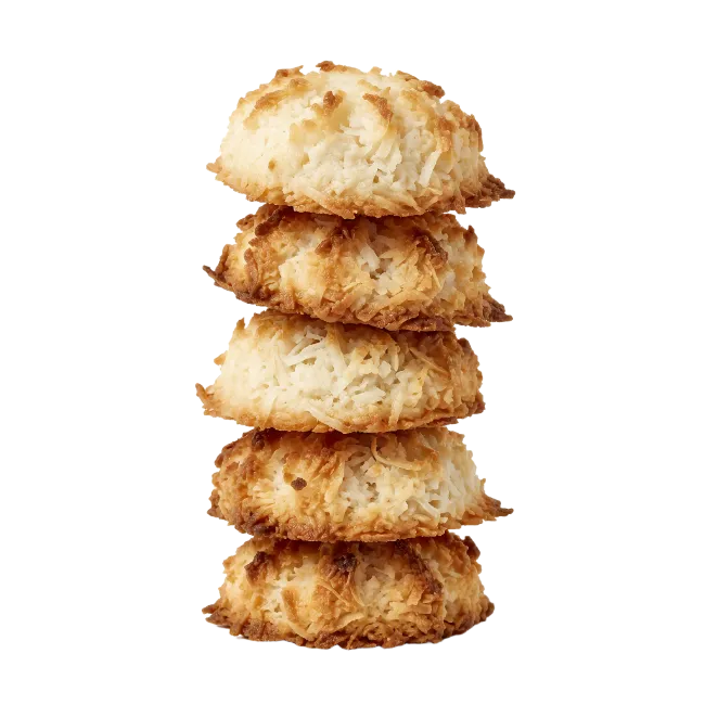 Stack of Coconut Macaroon Cookies