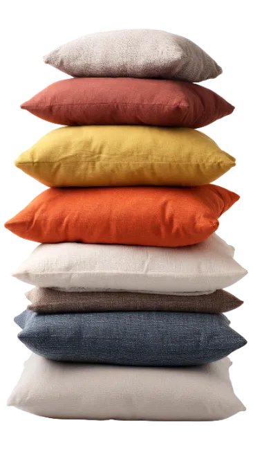 Stack of Colorful Decorative Pillows