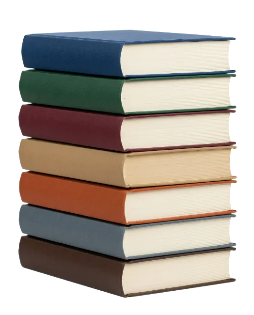 Stack of Colorful Hardcover Books