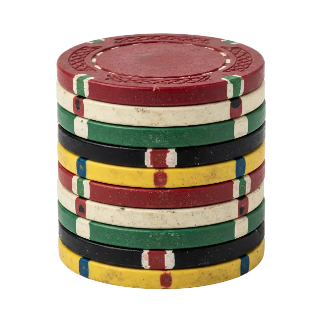 Stack of Colorful Poker Chips