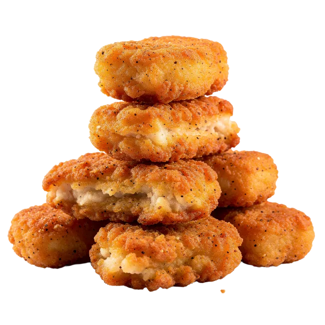 Stack of Crispy Chicken Nuggets
