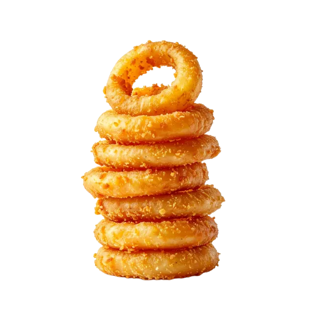 Stack of Crispy Golden Onion Rings