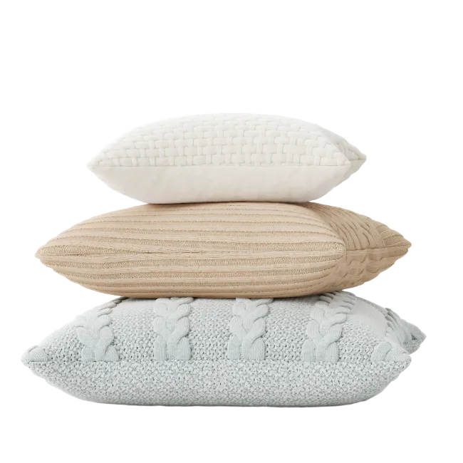 Stack of Decorative Throw Pillows