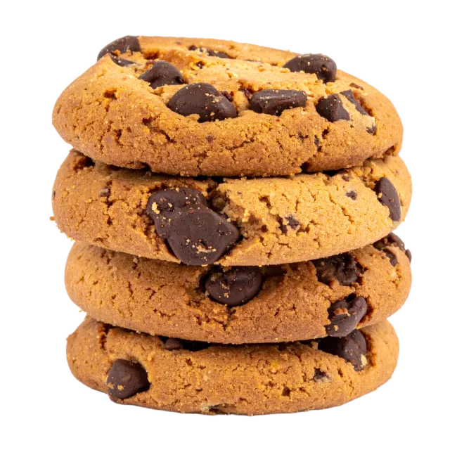 Stack of delicious chocolate chip cookies