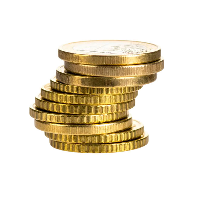 Stack of gold coins