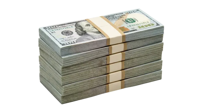 Stack of One Hundred Dollar Bills