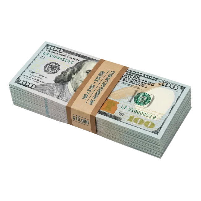 Stack of One Hundred Dollar Bills