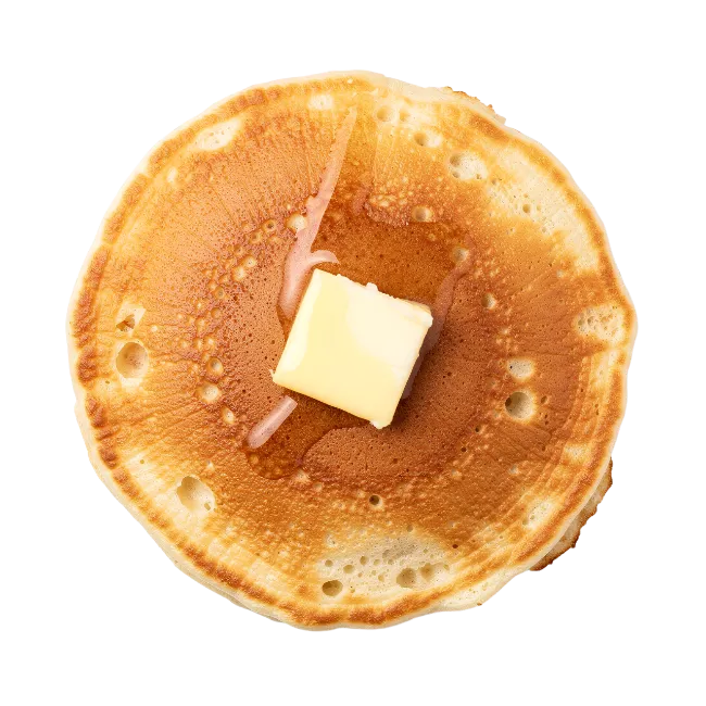 Stack of Pancakes with Butter and Syrup