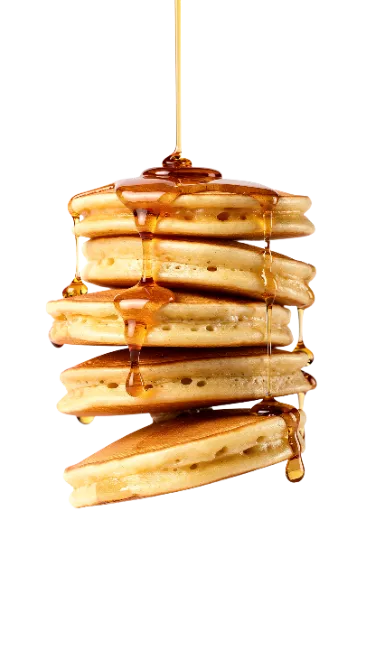 Stack of Pancakes with Dripping Syrup