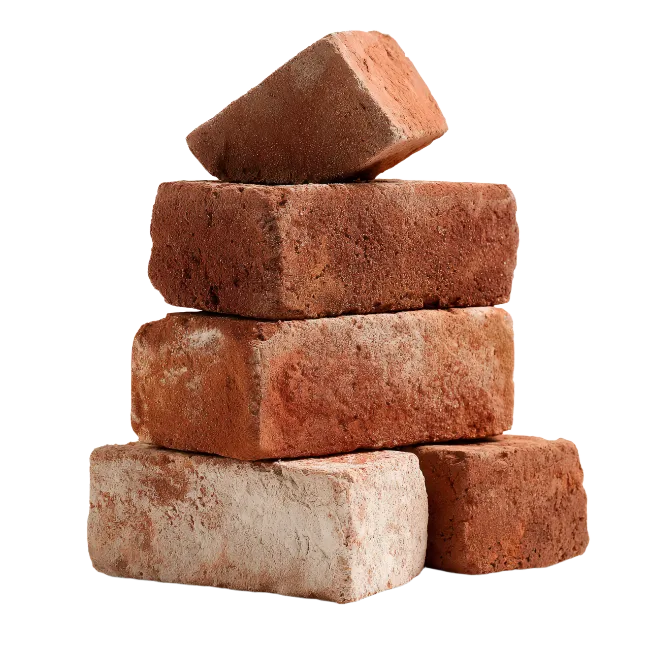 Stack of Red Clay Bricks
